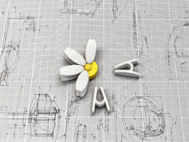 Clip de almacenamiento con diseño de pétalos - Imán de refrigerador