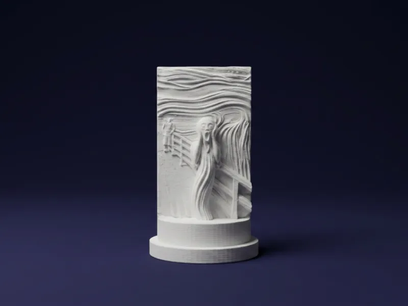 The Scream (Edvard Munch) Relief Art – 3D Model