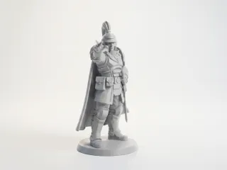 Knight Pointing Medieval Fantasy Figurine 3D Printable