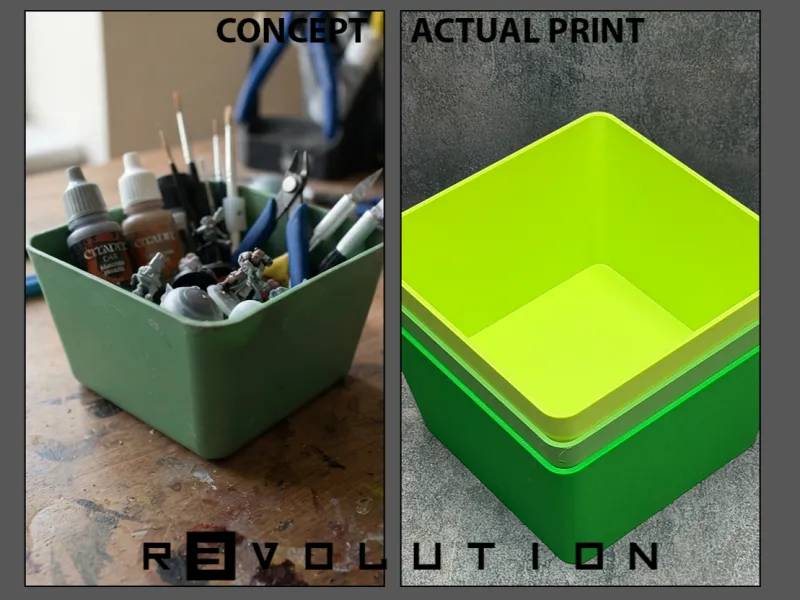 Stacking Square Pots (100mm x 100mm x 60mm)