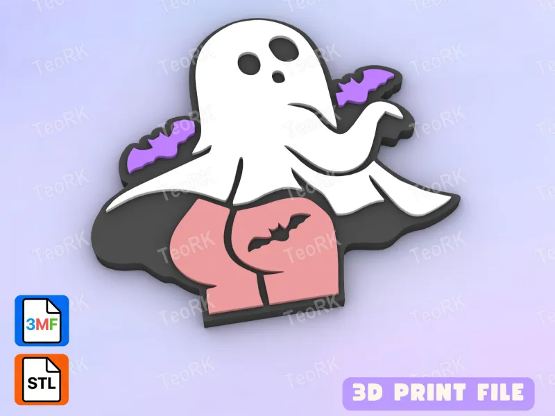 Badge Reel Topper Flat Back sexy ghost 0407241048