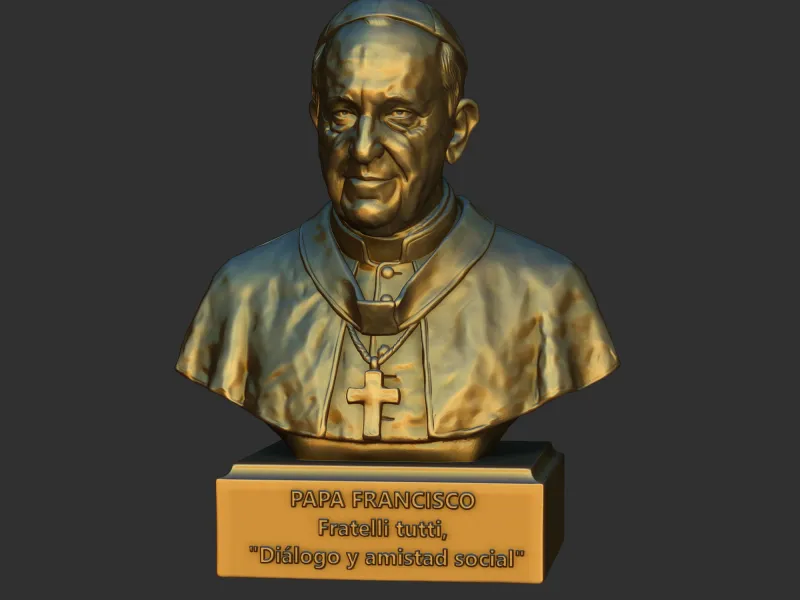 Pope Francis Decorative Bust - 3D Print STL Model