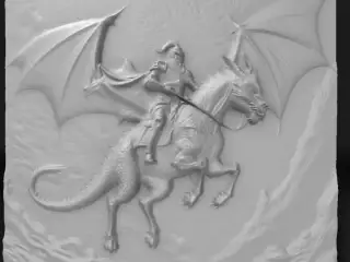 knight riding a dragon