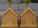 Cozy Bee Cottage Planter STL 3D Printable Model-0