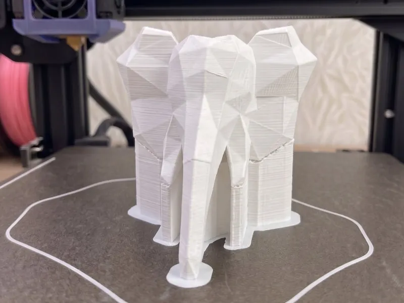 Elephant head wall decoration