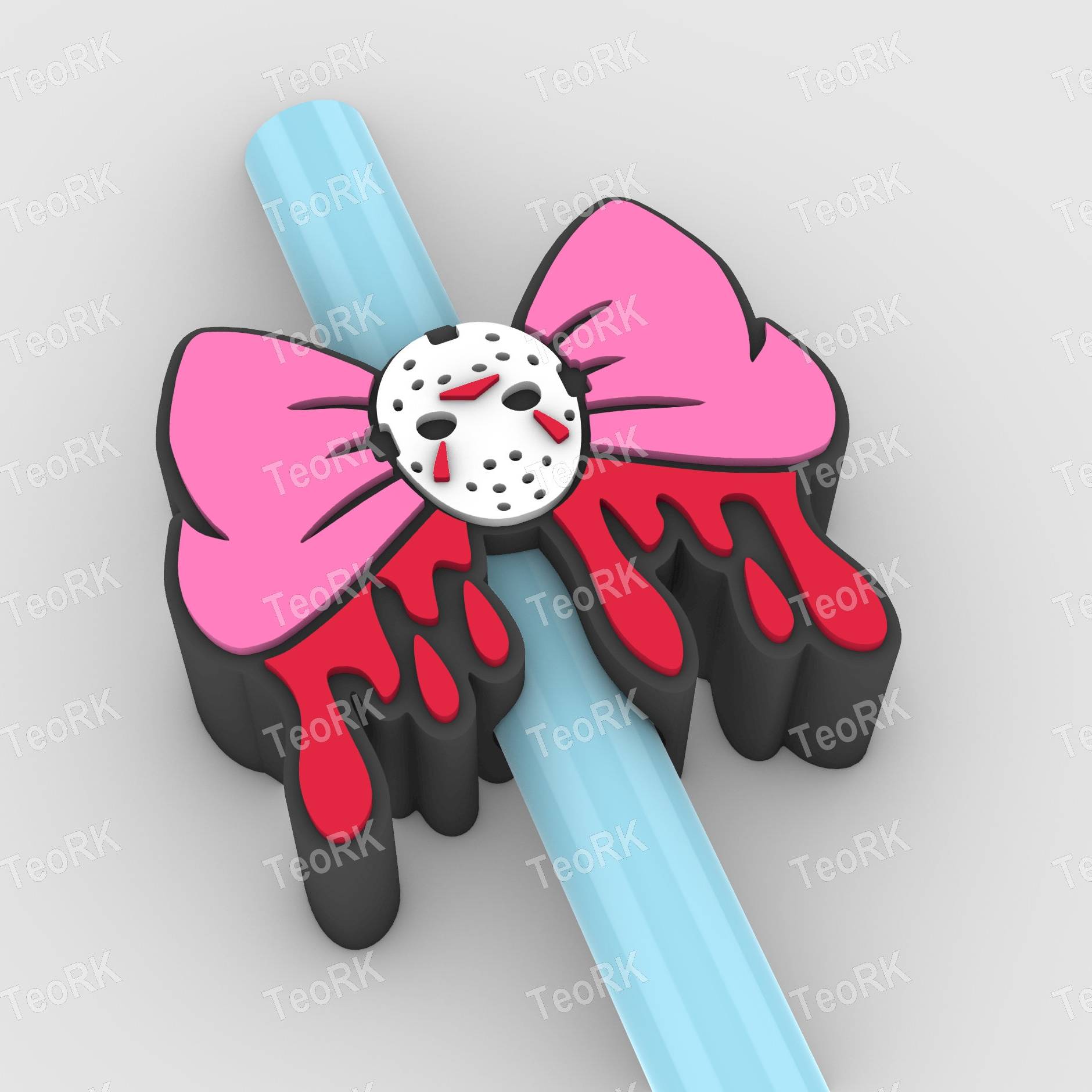 Jason Topper Other STL Download - Straw Topper JASON VOORHEES RIBBONby TeoRk