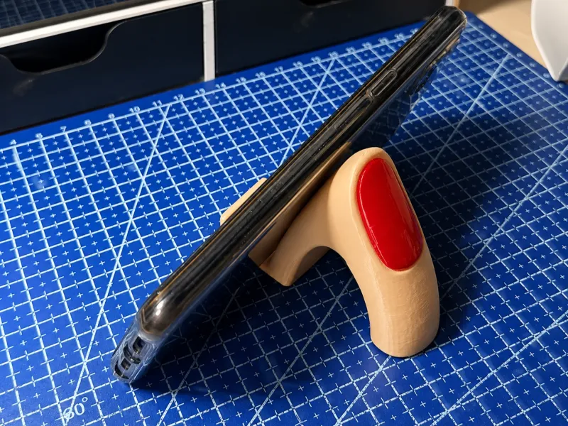 Handyhalterung Finger Nagel