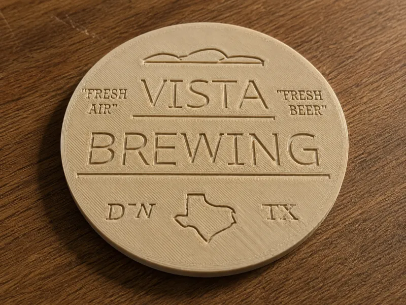 Vista Brewing Coaster- Driftwood, Texas