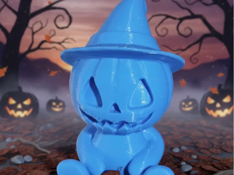 Muñeca de calabaza encantada con sombrero