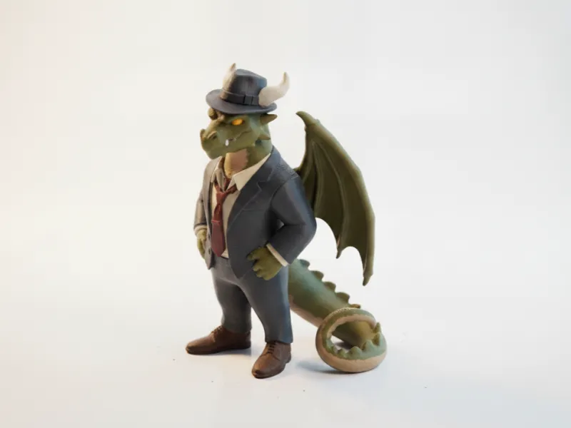 Dapper Dragon Figurine Animal 3D Printable