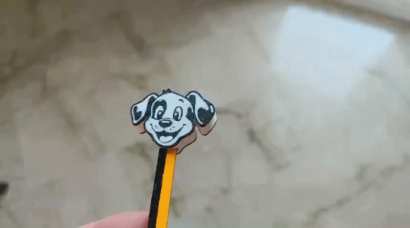 Dálmata para capuchón de lápiz