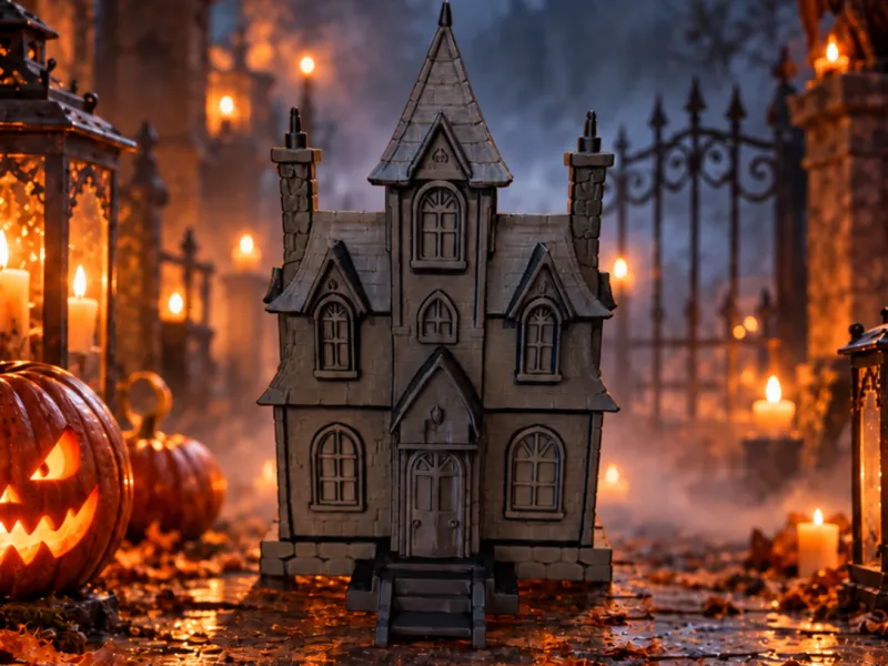 Haunted House – Halloween Gothic Decoration 🏚️🎃