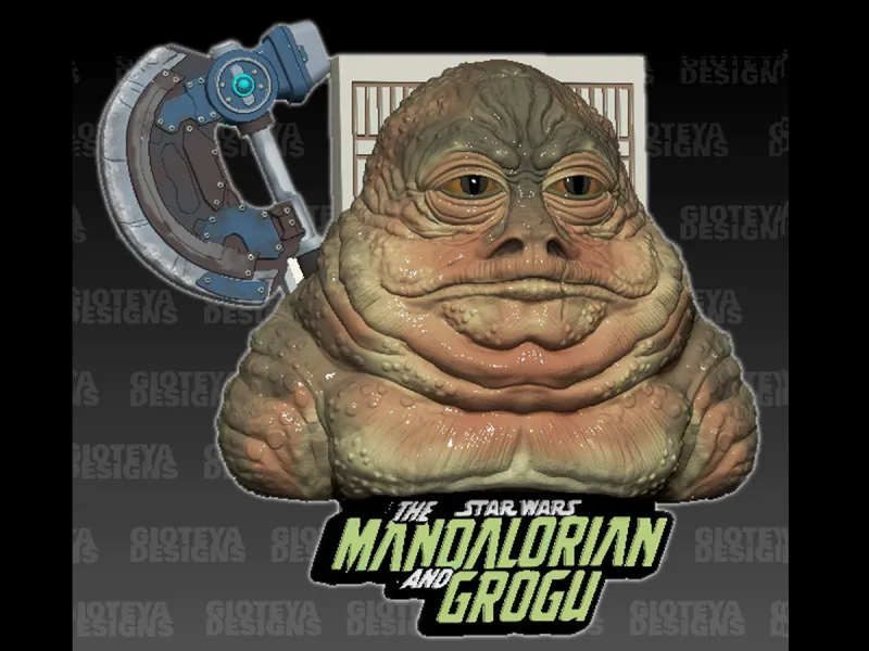 Mandalorian and Grogo Rotta The Hutt