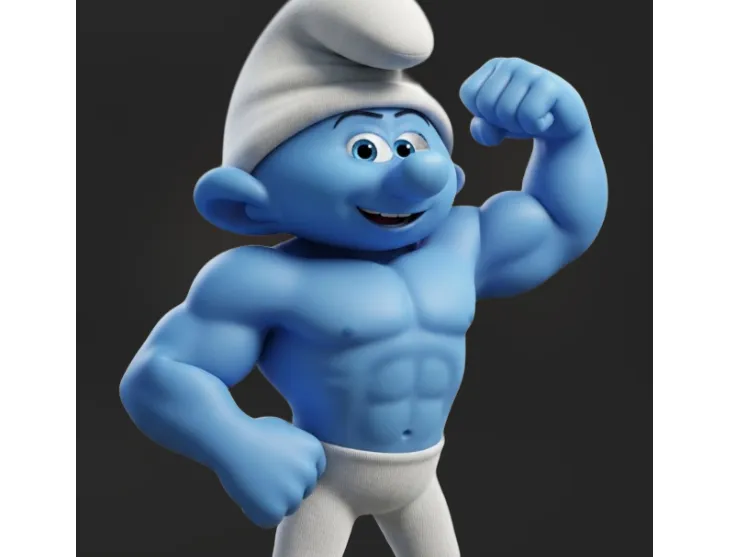 Flexing Smurf