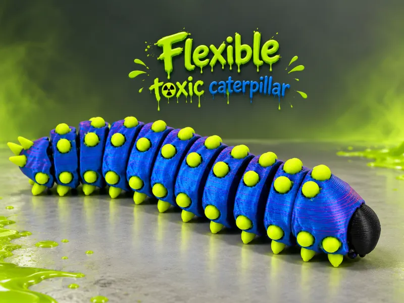 jouet insecte chenille toxique flexible