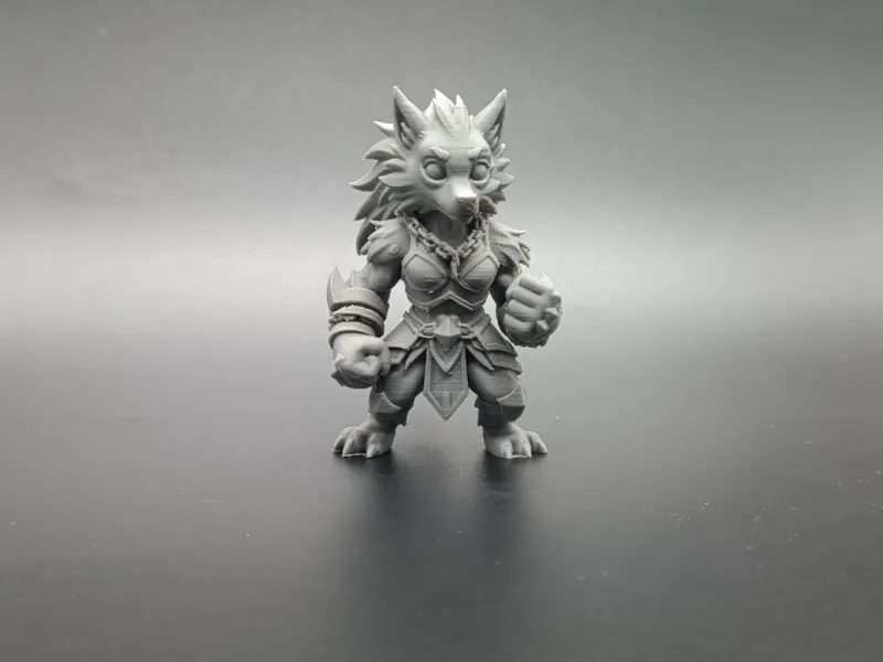 Mondzahn-Jägerin – Chibi-Fantasy-Werwolf-Kriegerin