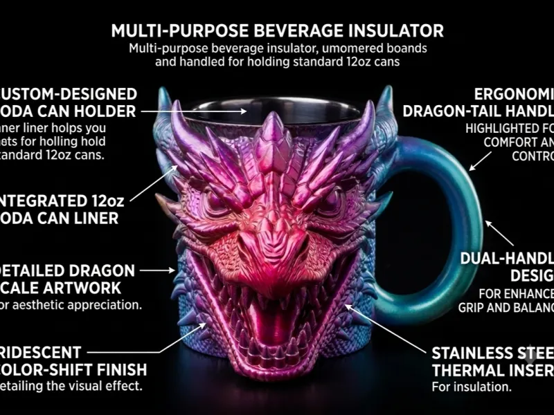 Beatiful Dragon Cup Tin Holder