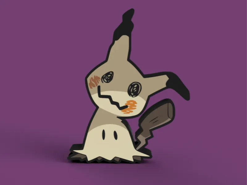 Mimikyu-Leuchtkasten & Wandkunst