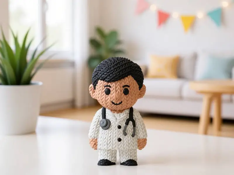 Cute Doctor Boy – Knitted – Crochet