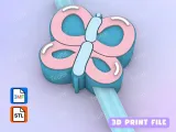 Straw Topper butterfly balloon-0