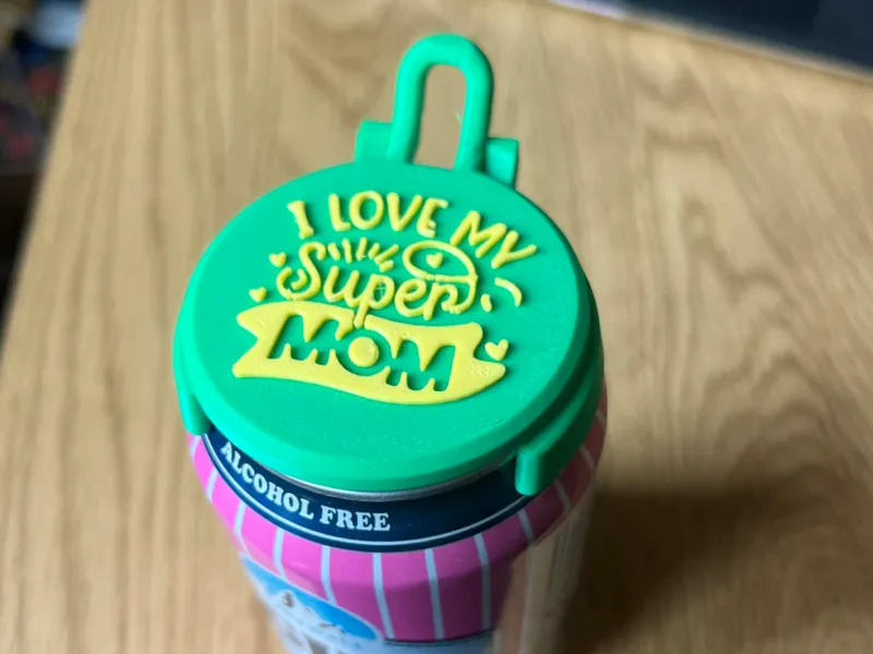 Couvercle de canette J'aime ma super maman