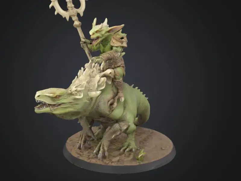 goblin beastmaster lizard rider game rpg