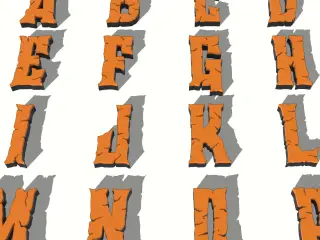 Halloween Horror - Tombstone Lettering - Full 3D Alphabet