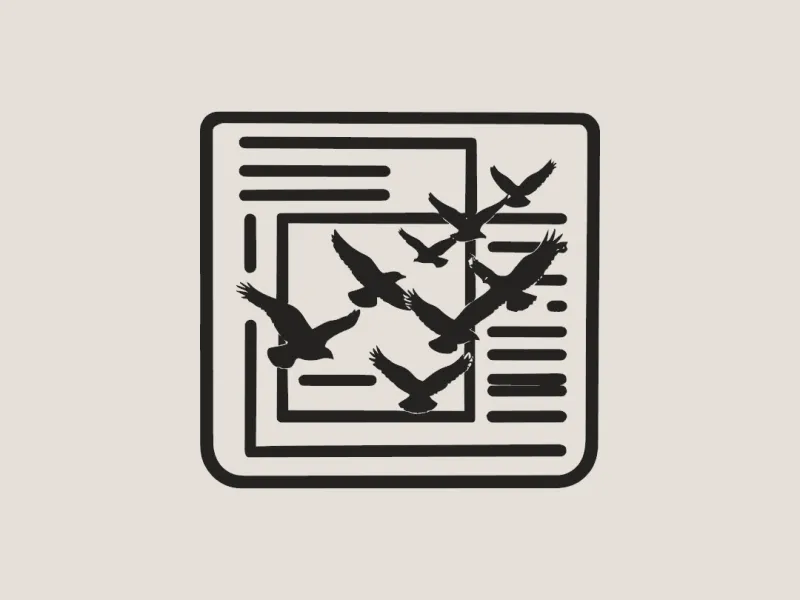 Press Freedom: Birds & News Stencil Art