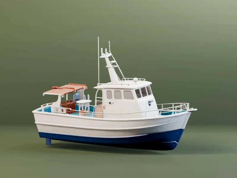 Fishing Boat - Printable STL