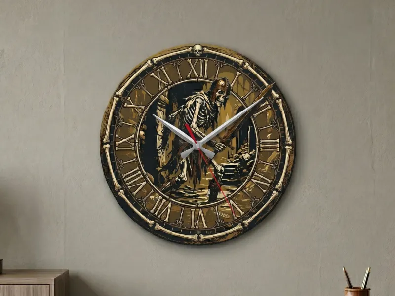 Skeleton Clock Faces 10in and 12in - 4 colors