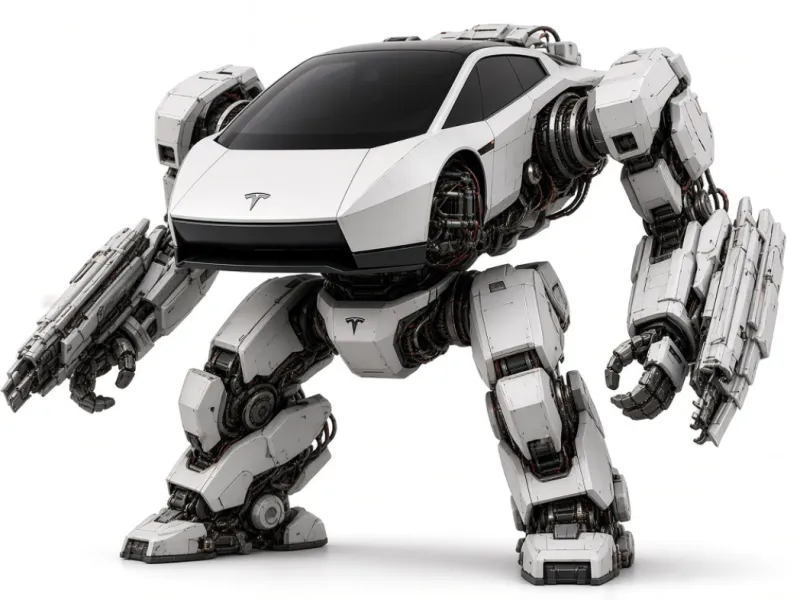 テスラロードスター2026 — トランスフォーミングメカエディション