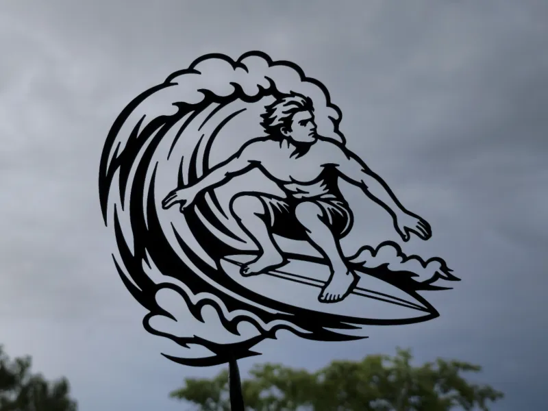 Surfing Wave Rider Wall Art