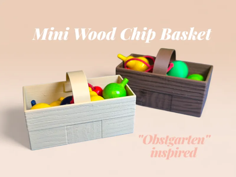 Cesta mini para fichas de madera