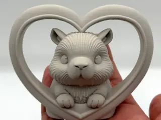 Capybara Heart Decor