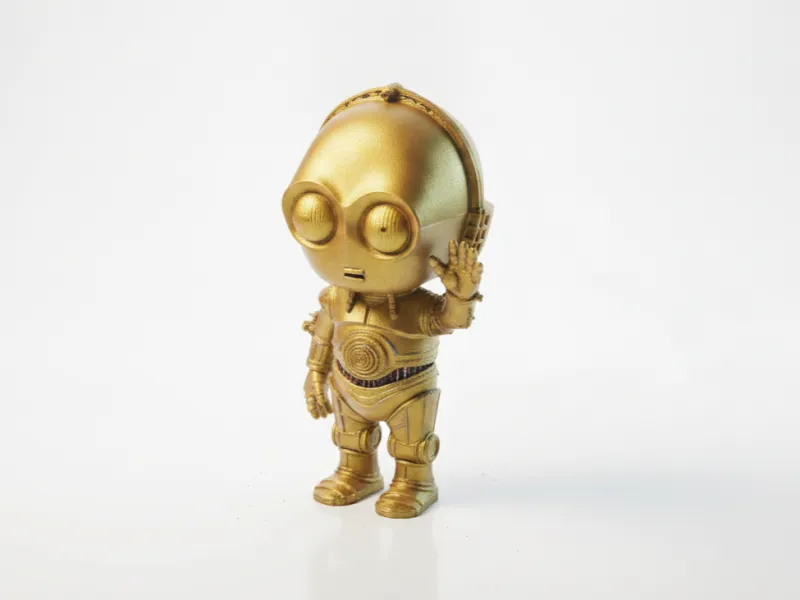 تمثال نصفي لـ C-3PO من حرب النجوم قابل للطباعة ثلاثية الأبعاد
