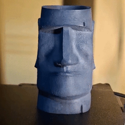 Moai-themed planter
