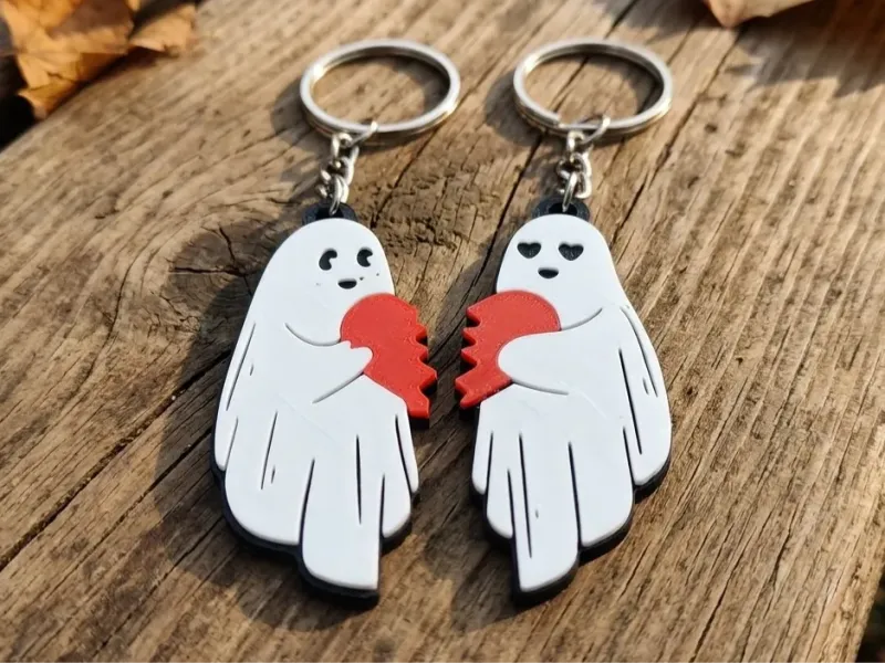 Portachiavi Abbinati a Coppia di Fantasmi (Halloween)