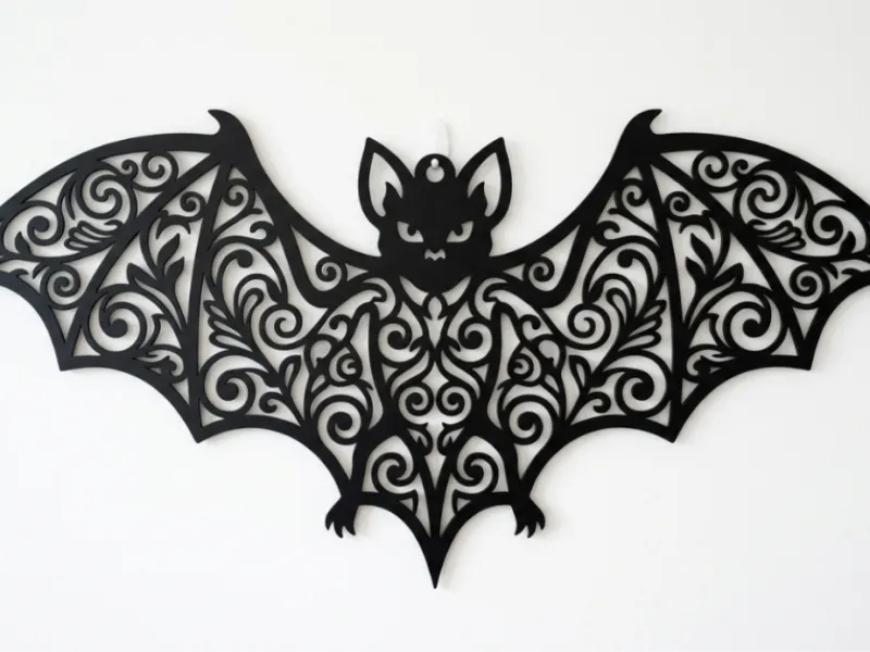 Bat Silhouette Wall Art - Halloween Decor