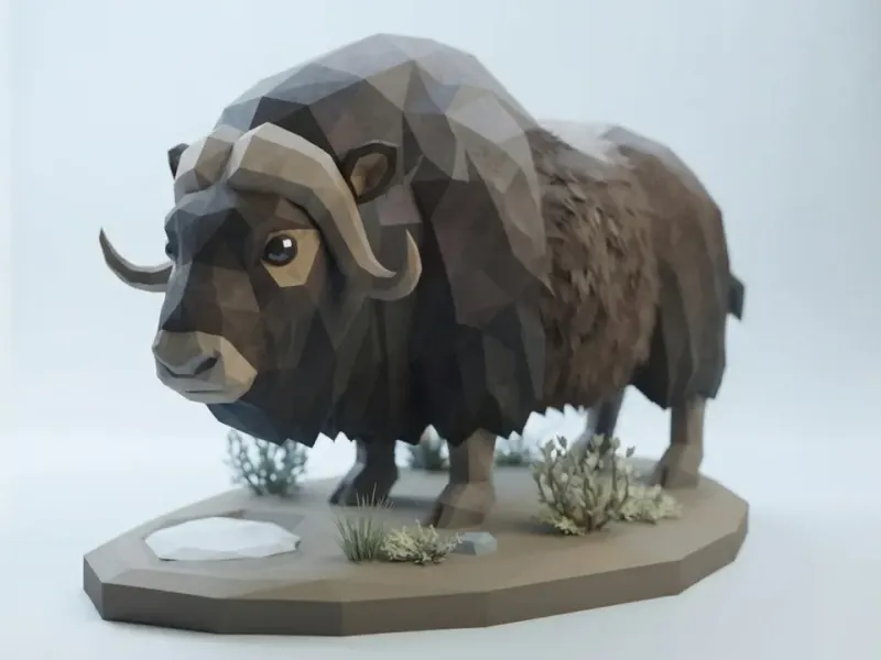 Low Poly Musk Ox