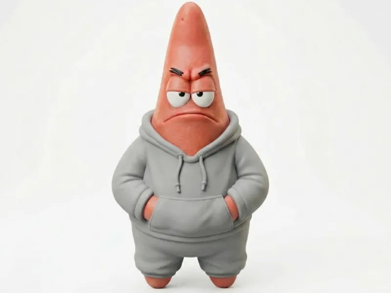 Chibi Patrick Star - Estilo com Capuz