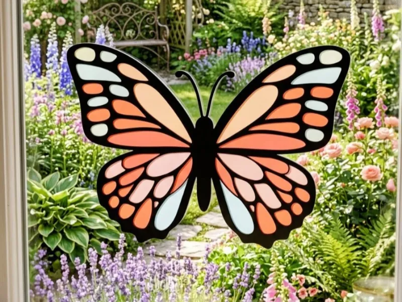 Eleganter Schmetterling – 4-Farben Dekor