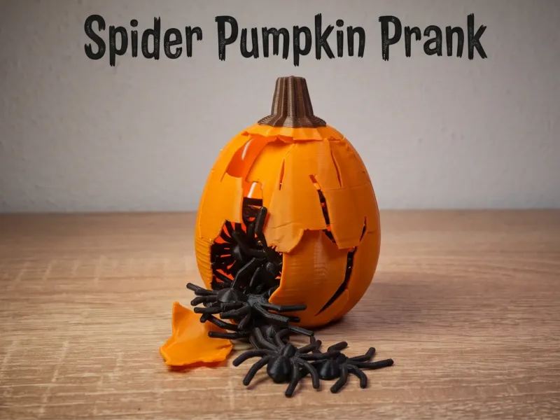 スパイダーパンプキンいたずら（ハロウィンのサプライズ）