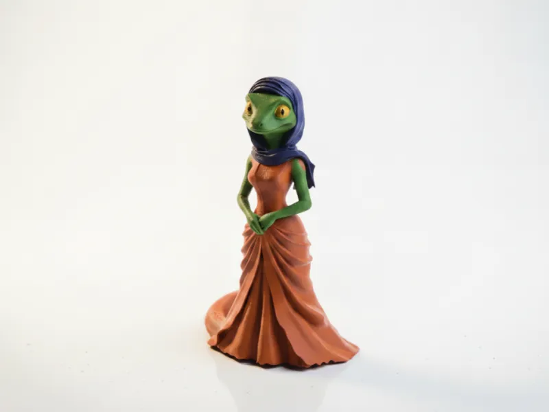 Lady Lizard Figurine Female Fantasy 3D Printable