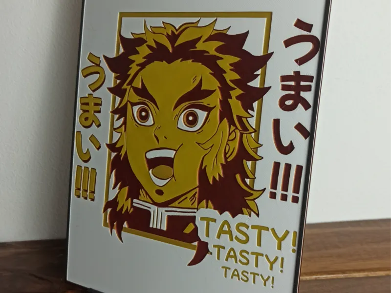 Demon Slayer Rengoku Tasty Hueforge Art (Kimetsu no Yaiba)
