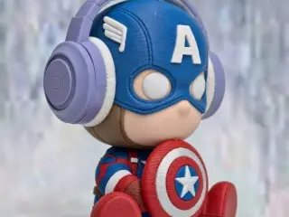 Cute Captain America with Headphone