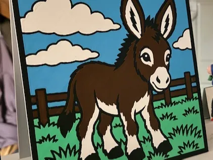 MINIATURE DONKEY WALL ART
