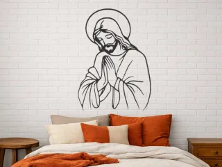 silueta jesus rezando
