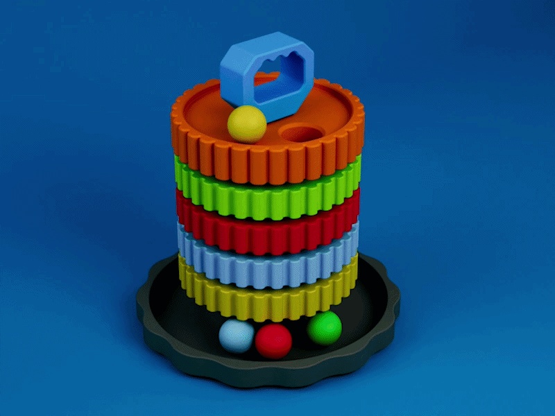 Gear Drop Tower | Interactive Montessori Gravity Toy