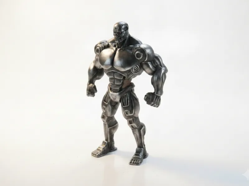 Buff Terminator Figurine Muscular Character 3D Printable