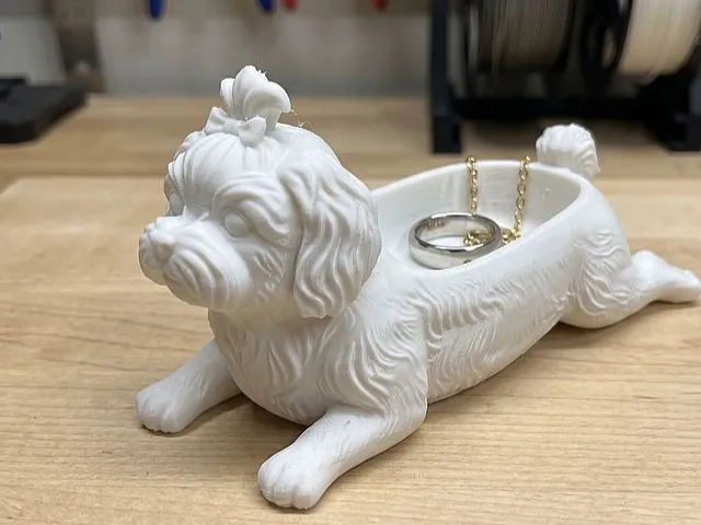 Bichon Maltese tray ornament